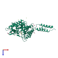 PDB entry 4az5 coloured by chain, top view.