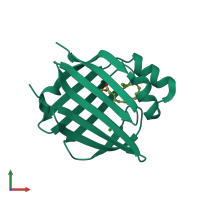 PDB entry 4azq coloured by chain, front view.