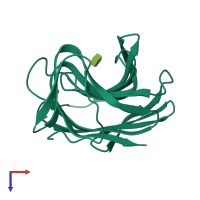 PDB entry 4b1l coloured by chain, top view.