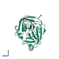 Serine protease 1 in PDB entry 4b2a, assembly 1, side view.