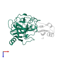 Serine protease 1 in PDB entry 4b2a, assembly 1, top view.