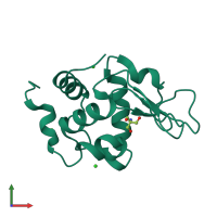 PDB entry 4b49 coloured by chain, front view.