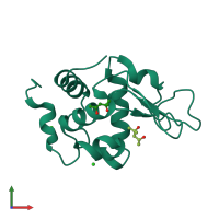 PDB entry 4b4j coloured by chain, front view.