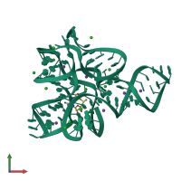 PDB entry 4b5r coloured by chain, front view.