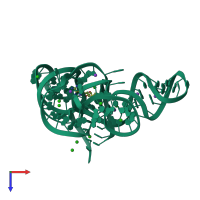 PDB entry 4b5r coloured by chain, top view.