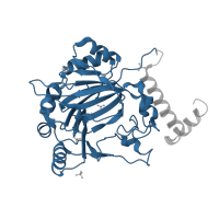 The deposited structure of PDB entry 4b7k contains 1 copy of CATH domain 2.60.120.10 (Jelly Rolls) in Hypoxia-inducible factor 1-alpha inhibitor. Showing 1 copy in chain A.