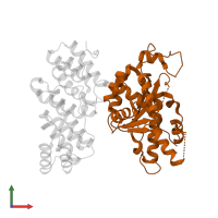 Poly(A) ribonuclease POP2 in PDB entry 4b8a, assembly 1, front view.