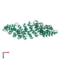 PDB entry 4b8j coloured by chain, top view.