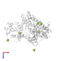 SULFATE ION in PDB entry 4b9m, assembly 1, top view.