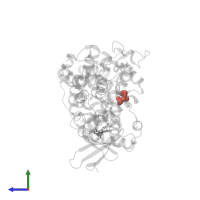 Modified residue TPO in PDB entry 4bck, assembly 1, side view.