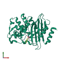 PDB entry 4bd1 coloured by chain, front view.