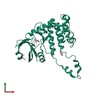 PDB entry 4bdh coloured by chain, front view.