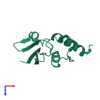 PDB entry 4bgc coloured by chain, top view.