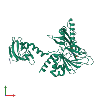PDB entry 4bgk coloured by chain, front view.