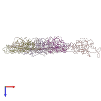 PDB entry 4bml coloured by chain, top view.