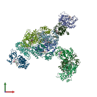 PDB entry 4bn5 coloured by chain, front view.