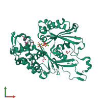 PDB entry 4br2 coloured by chain, front view.