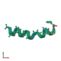 PDB entry 4by8 coloured by chain, front view.