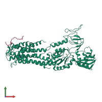 PDB entry 4byg coloured by chain, front view.