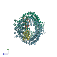 PDB entry 4c0o coloured by chain, side view.
