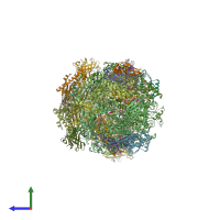 PDB entry 4c2m coloured by chain, side view.