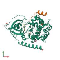 PDB entry 4c35 coloured by chain, front view.