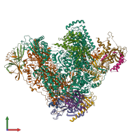 PDB entry 4c3h coloured by chain, front view.