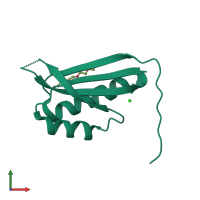 PDB entry 4c3l coloured by chain, front view.