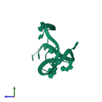 PDB entry 4c40 coloured by chain, side view.