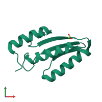 PDB entry 4c45 coloured by chain, front view.