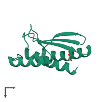PDB entry 4c45 coloured by chain, top view.