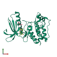 PDB entry 4c4h coloured by chain, front view.