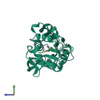 PDB entry 4c4s coloured by chain, side view.