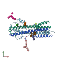 PDB entry 4c53 coloured by chain, front view.