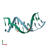 PDB entry 4c63 coloured by chain, front view.