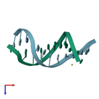 PDB entry 4c64 coloured by chain, top view.