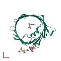 PDB entry 4c69 coloured by chain, front view.