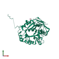 PDB entry 4c6b coloured by chain, front view.