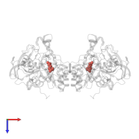 Modified residue KCX in PDB entry 4c6j, assembly 1, top view.