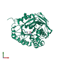 PDB entry 4c6n coloured by chain, front view.