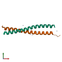 PDB entry 4c7n coloured by chain, front view.