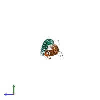 PDB entry 4c7n coloured by chain, side view.