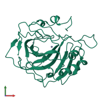 PDB entry 4ca2 coloured by chain, front view.