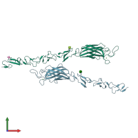 PDB entry 4cc0 coloured by chain, front view.