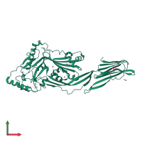 PDB entry 4cdb coloured by chain, front view.