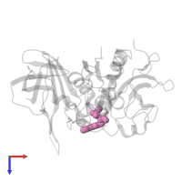 (2S)-2-azanyl-N-[(2S)-1-azanylidene-3-(4-phenylphenyl)propan-2-yl]butanamide in PDB entry 4cdc, assembly 2, top view.