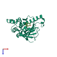 PDB entry 4ce2 coloured by chain, top view.