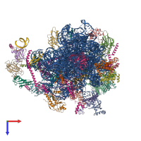 PDB entry 4ce4 coloured by chain, top view.