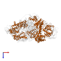 ATP-dependent helicase/deoxyribonuclease subunit B in PDB entry 4cej, assembly 1, top view.