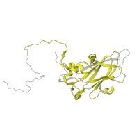 The deposited structure of PDB entry 4cew contains 1 copy of Pfam domain PF00073 (picornavirus capsid protein) in VP3. Showing 1 copy in chain C.